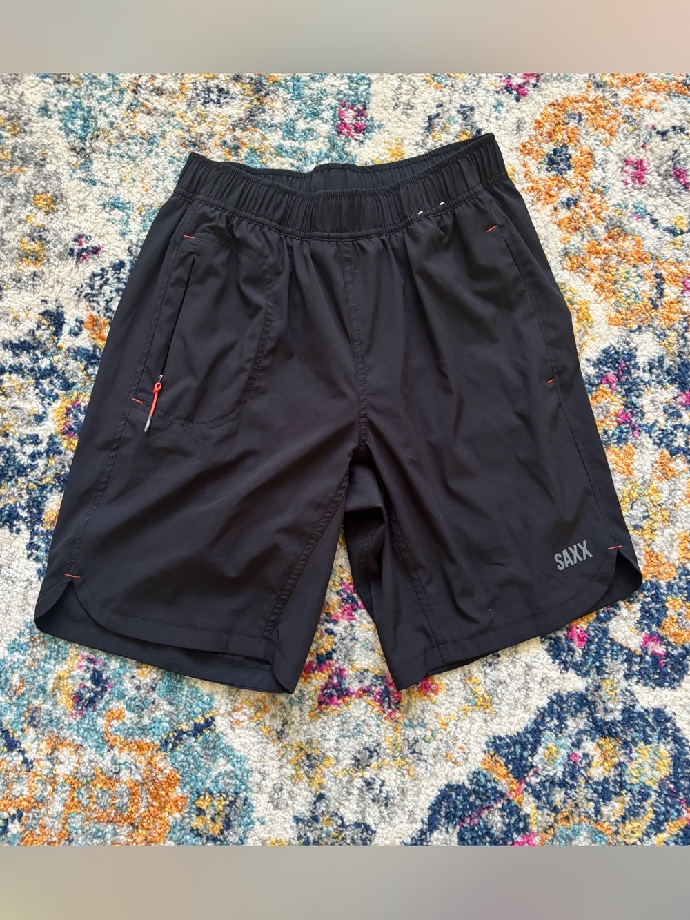 SAXX Men's Gainmaker 9 Inch 2N1Ballpark Pouch Athletic Black Shorts Medium